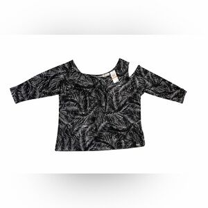 NWT - MICHAEL Michael Kors - Plus Size Palm Asymmetric Cold-Shoulder Top